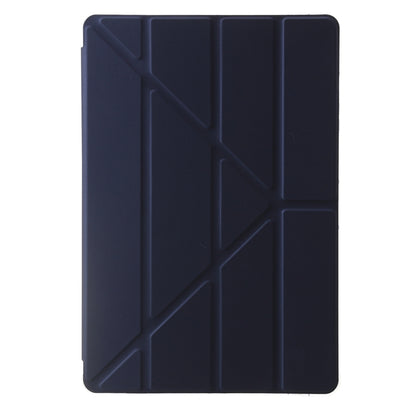 For Samsung Galaxy Tab S9+ Clear Acrylic Deformation Leather Tablet Case(Dark Blue) - Galaxy Tab S9+ Cases by buy2fix | Online Shopping UK | buy2fix