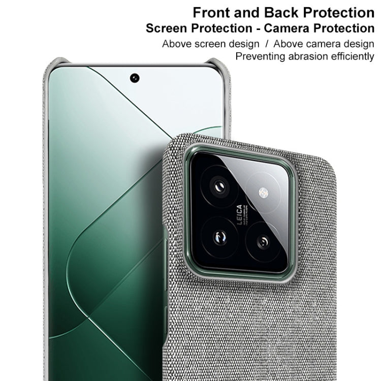 For Xiaomi 14 5G imak Ruiyi Series Cloth Texture PU + PC Phone Case(Black) - 14 Cases by imak | Online Shopping UK | buy2fix