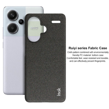 For Xiaomi Redmi Note 13 Pro+ 5G imak Ruiyi Series Cloth Texture PU + PC Phone Case(Black) - Xiaomi Cases by imak | Online Shopping UK | buy2fix