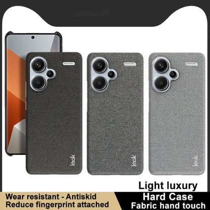 For Xiaomi Redmi Note 13 Pro+ 5G imak Ruiyi Series Cloth Texture PU + PC Phone Case(Light Grey) - Xiaomi Cases by imak | Online Shopping UK | buy2fix