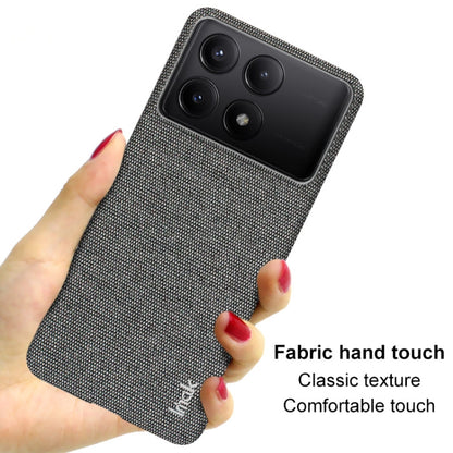 For Xiaomi Poco X6 Pro 5G/Redmi K70E 5G imak Ruiyi Series Cloth Texture PU + PC Phone Case(Black) - K70E Cases by imak | Online Shopping UK | buy2fix