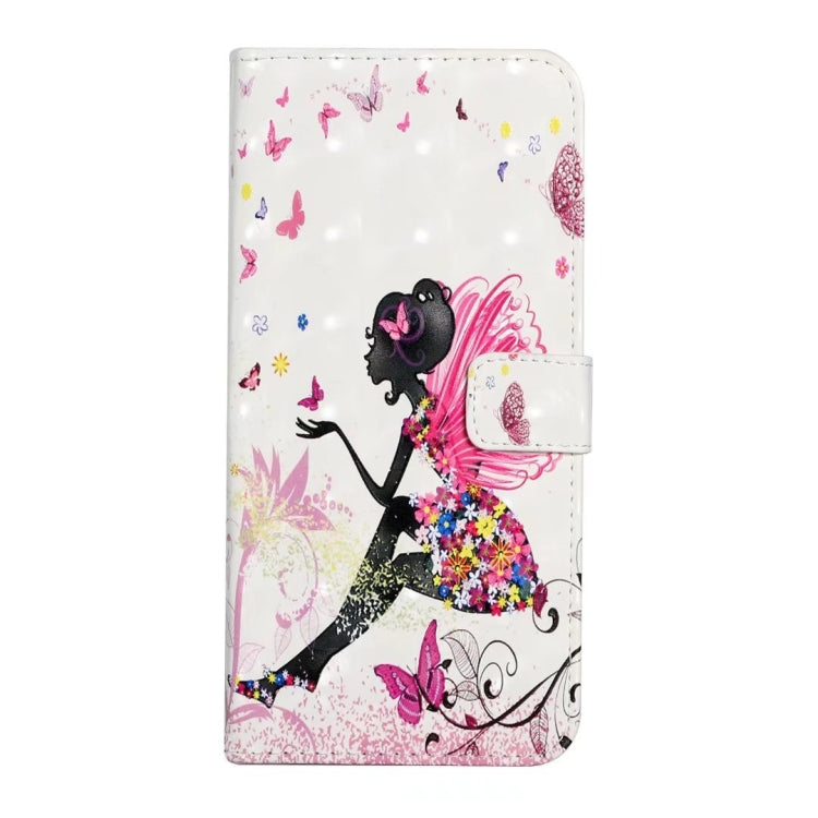 For iPhone 16 Pro Max Oil Embossed 3D Drawing Leather Phone Case(Flower Fairy) - iPhone 16 Pro Max Cases by buy2fix | Online Shopping UK | buy2fix