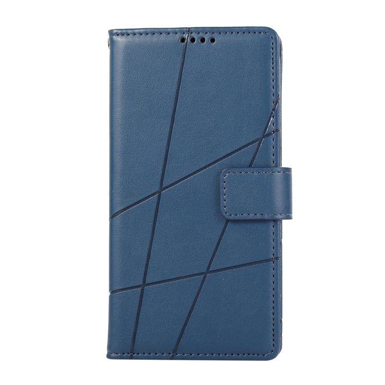 For Xiaomi 13 PU Genuine Leather Texture Embossed Line Phone Case(Blue) - 13 Cases by buy2fix | Online Shopping UK | buy2fix