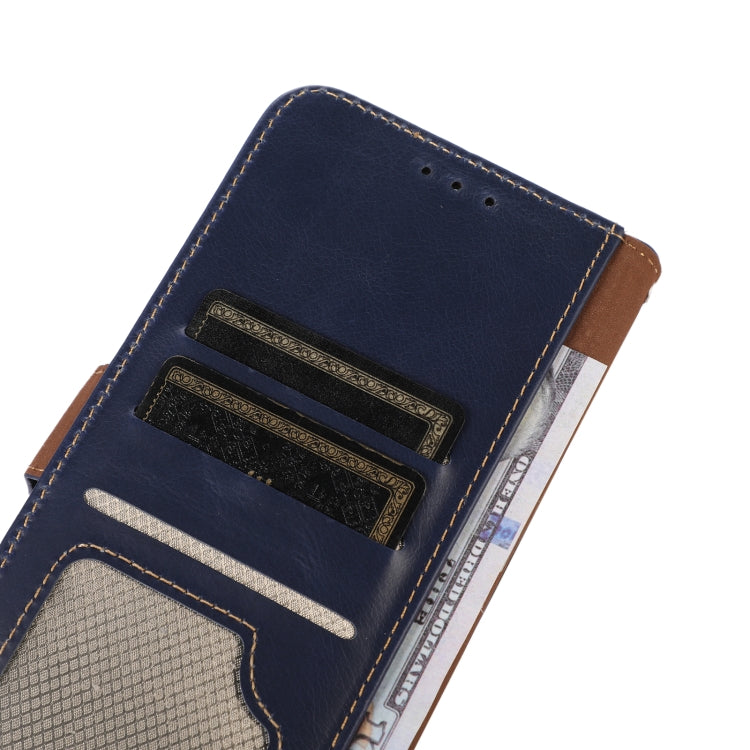 For Xiaomi Redmi Note 13 Pro 4G/Poco M6 Pro Magnetic Crazy Horse Texture Genuine Leather RFID Phone Case(Blue) - Note 13 Pro Cases by buy2fix | Online Shopping UK | buy2fix