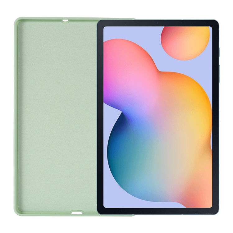 For Samsung Galaxy Tab S6 Lite 2024 Pure Color Liquid Silicone Shockproof Tablet Case(Green) - Other Galaxy Tab PC by buy2fix | Online Shopping UK | buy2fix