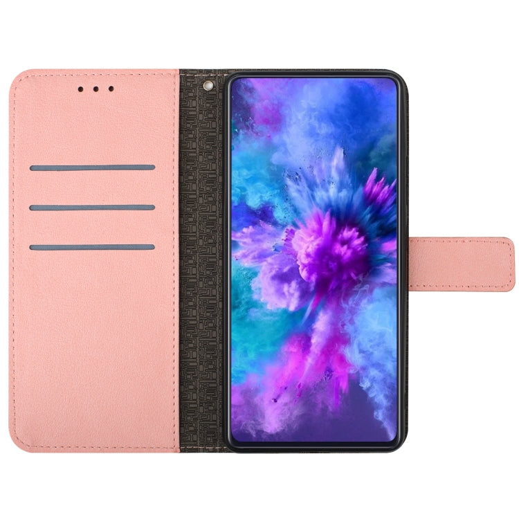 For Motorola Moto G Stylus 5G 2024 Rhombic Grid Texture Leather Phone Case(Pink) - Motorola Cases by buy2fix | Online Shopping UK | buy2fix