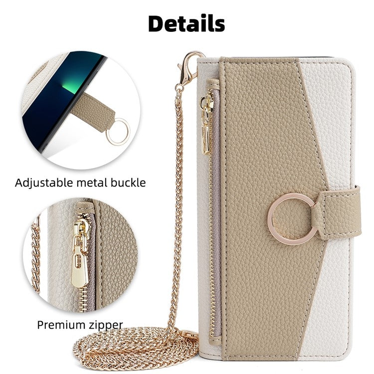 For Samsung Galaxy S24+ 5G Crossbody Litchi Texture Leather Phone Case(White) - Galaxy S24+ 5G Cases by buy2fix | Online Shopping UK | buy2fix