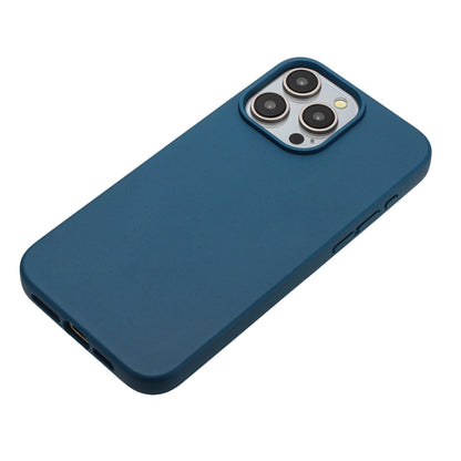 For iPhone 15 Pro Wheat MagSafe Magnetic Straw Material + TPU Phone Case(Blue) - iPhone 15 Pro Cases by buy2fix | Online Shopping UK | buy2fix