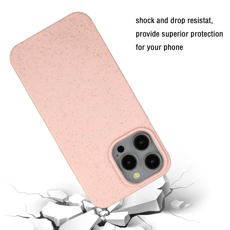 For iPhone 15 Pro Wheat MagSafe Magnetic Straw Material + TPU Phone Case(Pink) - iPhone 15 Pro Cases by buy2fix | Online Shopping UK | buy2fix