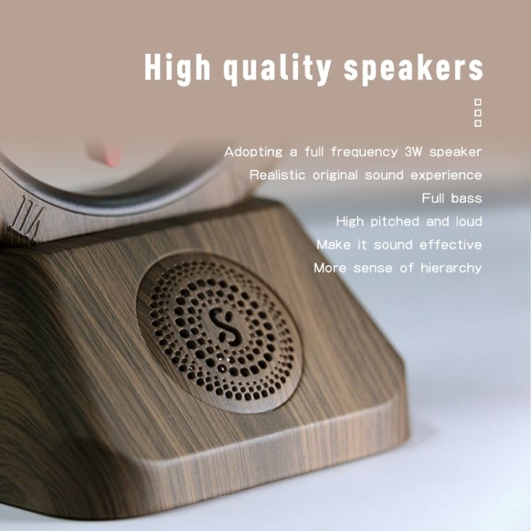 TK11 Suspended Retro Clock Bluetooth Wireless Speaker(Walnut) - Desktop Speaker by buy2fix | Online Shopping UK | buy2fix