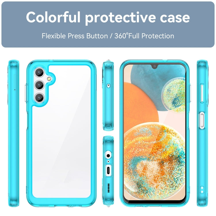 For Samsung Galaxy M44 5G Colorful Series Acrylic Hybrid TPU Phone Case(Transparent Blue) - Galaxy Phone Cases by buy2fix | Online Shopping UK | buy2fix