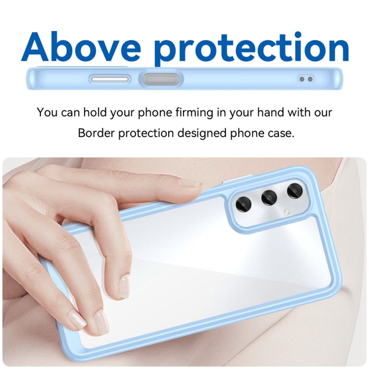 For Samsung Galaxy M14 4G Colorful Series Acrylic Hybrid TPU Phone Case(Blue) - Galaxy Phone Cases by buy2fix | Online Shopping UK | buy2fix