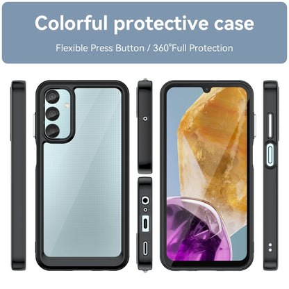 For Samsung Galaxy M15 Colorful Series Acrylic Hybrid TPU Phone Case(Black) - Galaxy Phone Cases by buy2fix | Online Shopping UK | buy2fix