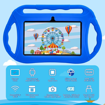 V88 Kid Tablet 7 inch,  2GB+32GB, Android 11 Allwinner A100 Quad Core CPU Support Parental Control Google Play(Blue) -  by buy2fix | Online Shopping UK | buy2fix