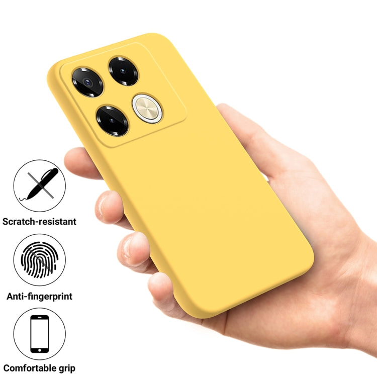 For Infinix Note 40 Pro 4G Solid Color Liquid Silicone Dropproof Full Coverage Protective Case(Yellow) - Infinix Cases by buy2fix | Online Shopping UK | buy2fix