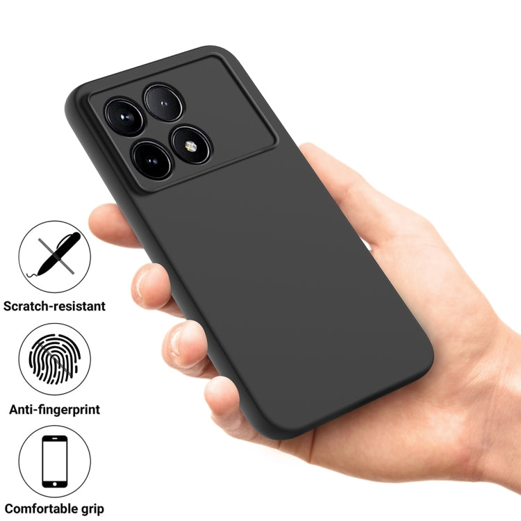 For Xiaomi Redmi K70/K70 Pro Solid Color Liquid Silicone Dropproof Full Coverage Phone Case(Black) - K70 Pro Cases by buy2fix | Online Shopping UK | buy2fix