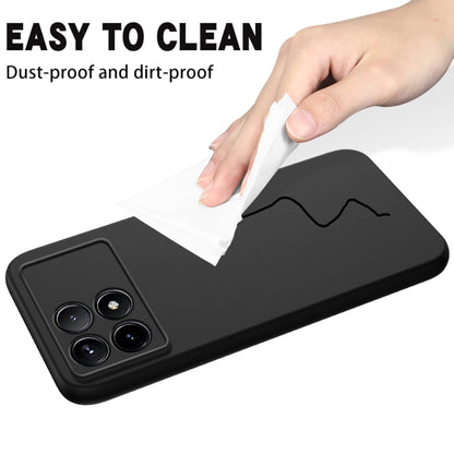 For Xiaomi Redmi K70/K70 Pro Solid Color Liquid Silicone Dropproof Full Coverage Phone Case(Black) - K70 Pro Cases by buy2fix | Online Shopping UK | buy2fix