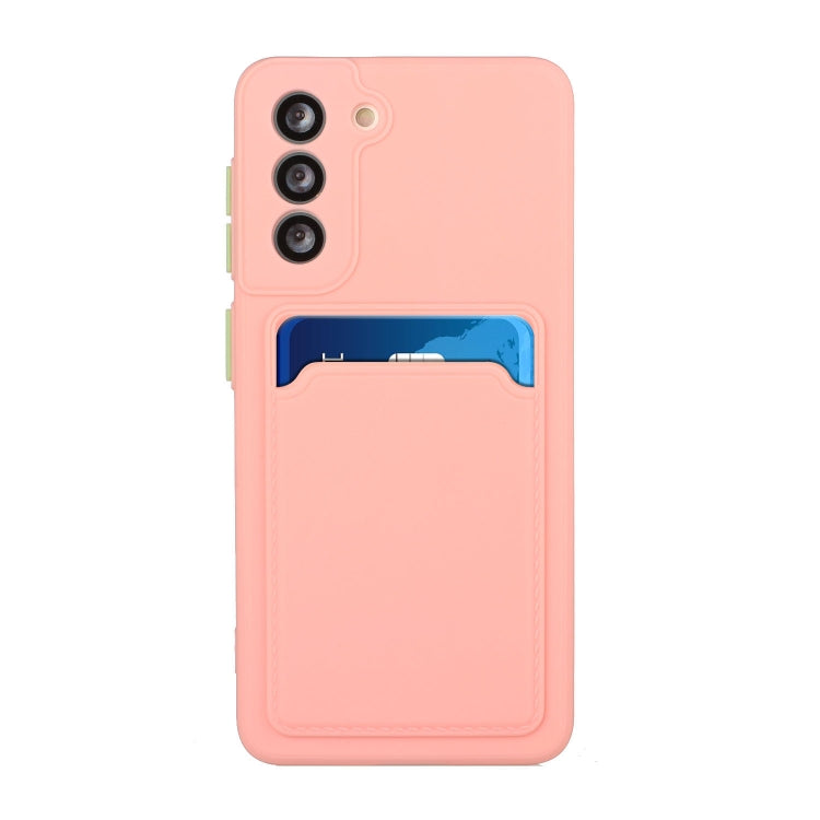 For Samsung Galaxy S24 5G / S25 5G Card Slot Design Shockproof TPU Phone Case(Pink) - Galaxy S24 5G Cases by buy2fix | Online Shopping UK | buy2fix