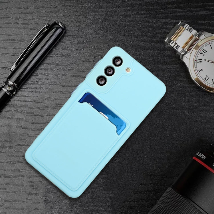 For Samsung Galaxy S24+ / S25+ Card Slot Design Shockproof TPU Phone Case(Sky Blue) - Galaxy S24+ 5G Cases by buy2fix | Online Shopping UK | buy2fix