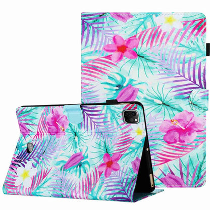 For iPad 11 Pro 2024 / 2020 / Air 4 10.9 Painted Pattern Stitching Smart Leather Tablet Case(Bougainvillea) - iPad Air (2022) / (2020) 10.9 Cases by buy2fix | Online Shopping UK | buy2fix