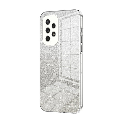 For Samsung Galaxy A33 5G Gradient Glitter Powder Electroplated Phone Case(Transparent) - Galaxy Phone Cases by buy2fix | Online Shopping UK | buy2fix