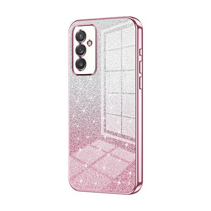 For Samsung Galaxy A82 5G Gradient Glitter Powder Electroplated Phone Case(Pink) - Galaxy Phone Cases by buy2fix | Online Shopping UK | buy2fix