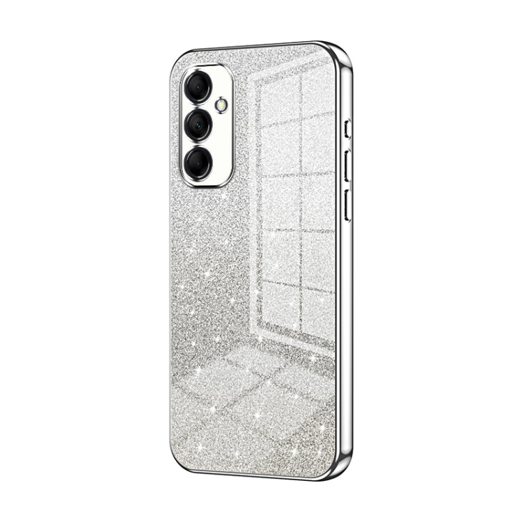 For Samsung Galaxy M14 Gradient Glitter Powder Electroplated Phone Case(Silver) - Galaxy Phone Cases by buy2fix | Online Shopping UK | buy2fix