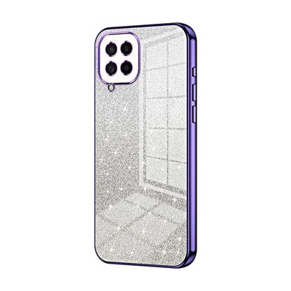 For Samsung Galaxy M53 5G Gradient Glitter Powder Electroplated Phone Case(Purple) - Galaxy Phone Cases by buy2fix | Online Shopping UK | buy2fix