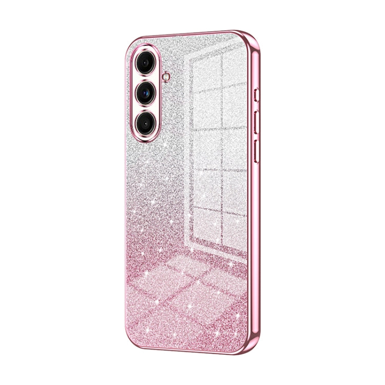 For Samsung Galaxy C55 Gradient Glitter Powder Electroplated Phone Case(Pink) - Galaxy Phone Cases by buy2fix | Online Shopping UK | buy2fix