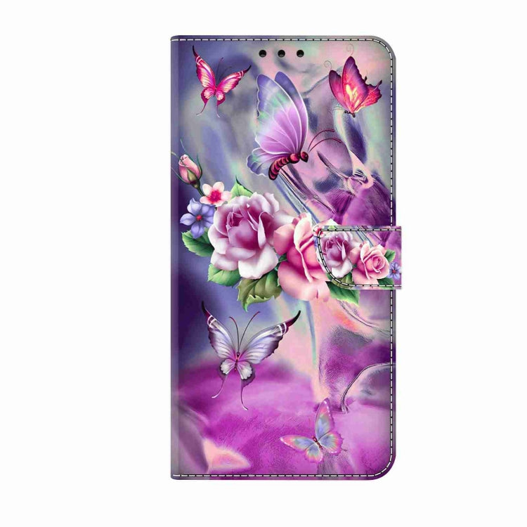 For Samsung Galaxy S24 5G Crystal 3D Shockproof Protective Leather Phone Case(Butterfly) - Galaxy S24 5G Cases by buy2fix | Online Shopping UK | buy2fix