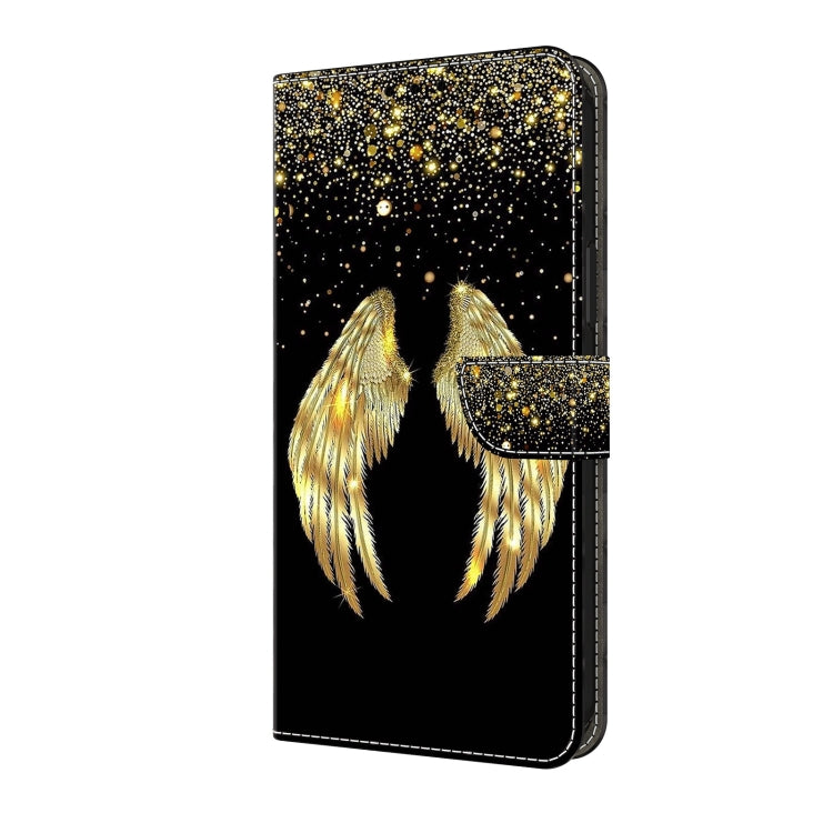 For Samsung Galaxy A25 5G Crystal 3D Shockproof Protective Leather Phone Case(Golden Wings) - Galaxy Phone Cases by buy2fix | Online Shopping UK | buy2fix