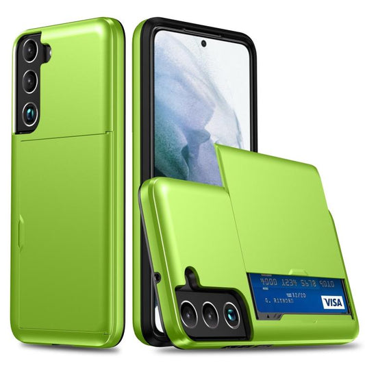 For Samsung Galaxy S25 5G Shockproof Armor Phone Case with Card Slot(Green) - Galaxy S25 5G Cases by buy2fix | Online Shopping UK | buy2fix