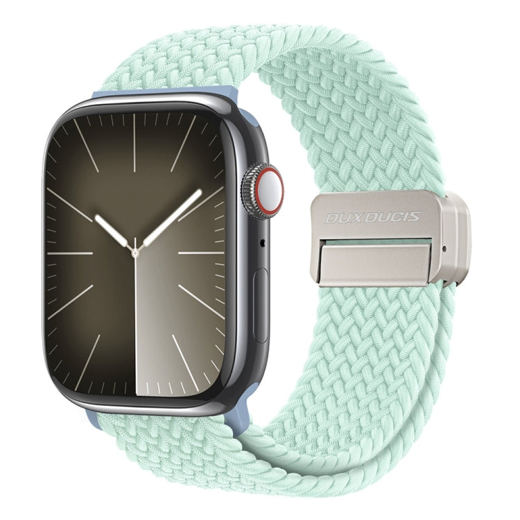 For Apple Watch SE 2022 44mm DUX DUCIS Mixture Pro Series Magnetic Buckle Nylon Braid Watch Band(Light Mint) - Watch Bands by DUX DUCIS | Online Shopping UK | buy2fix