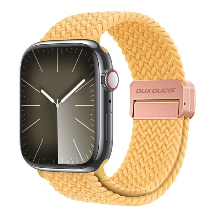 For Apple Watch Series 7 45mm DUX DUCIS Mixture Pro Series Magnetic Buckle Nylon Braid Watch Band(Sunny Color) - Watch Bands by DUX DUCIS | Online Shopping UK | buy2fix