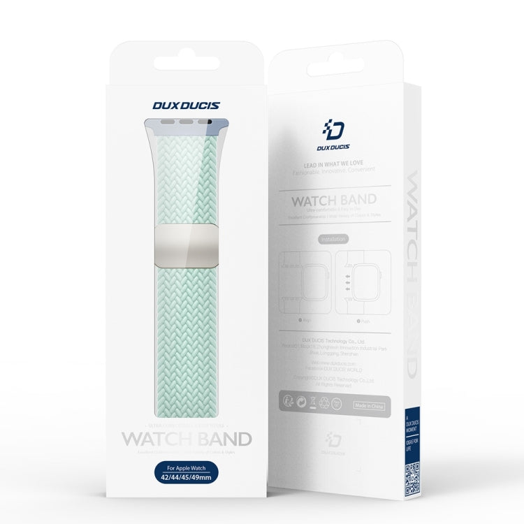 For Apple Watch 38mm DUX DUCIS Mixture Pro Series Magnetic Buckle Nylon Braid Watch Band(Light Mint) - Watch Bands by DUX DUCIS | Online Shopping UK | buy2fix