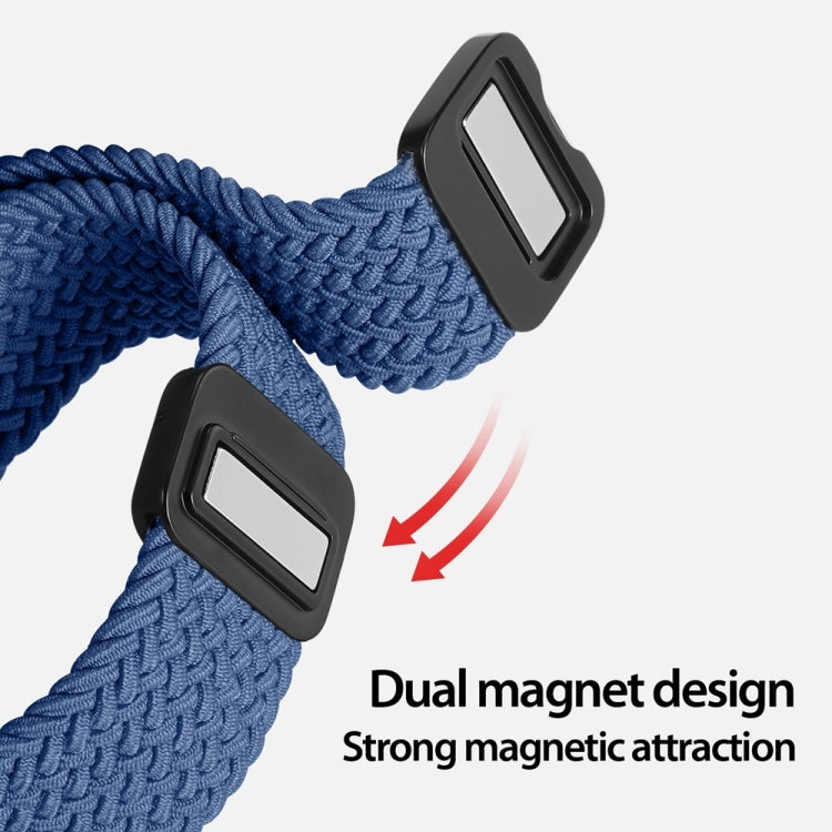 For Apple Watch Series 10 46mm DUX DUCIS Mixture Pro Series Magnetic Buckle Nylon Braid Watch Band(Storm Blue) - Watch Bands by DUX DUCIS | Online Shopping UK | buy2fix