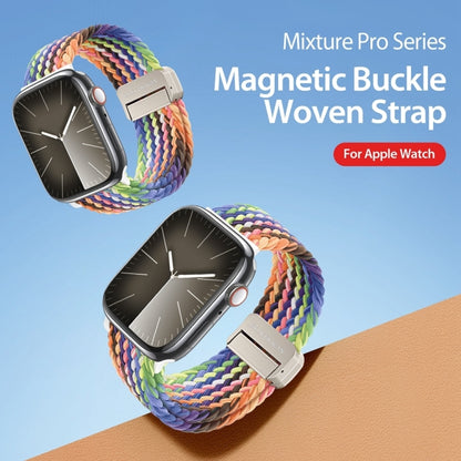 For Apple Watch Series 10 46mm DUX DUCIS Mixture Pro Series Magnetic Buckle Nylon Braid Watch Band(New Rainbow) - Watch Bands by DUX DUCIS | Online Shopping UK | buy2fix