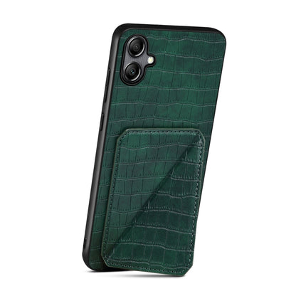 For Samsung Galaxy A23 4G /5G Denior Imitation Crocodile Leather Back Phone Case with Holder(Green) - Galaxy Phone Cases by Denior | Online Shopping UK | buy2fix