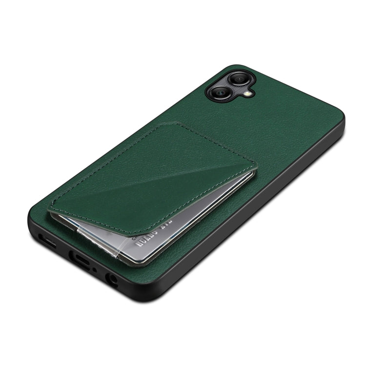 For Samsung Galaxy A23 5G / 4G Denior Imitation Calf Leather Back Phone Case with Holder(Green) - Galaxy Phone Cases by Denior | Online Shopping UK | buy2fix
