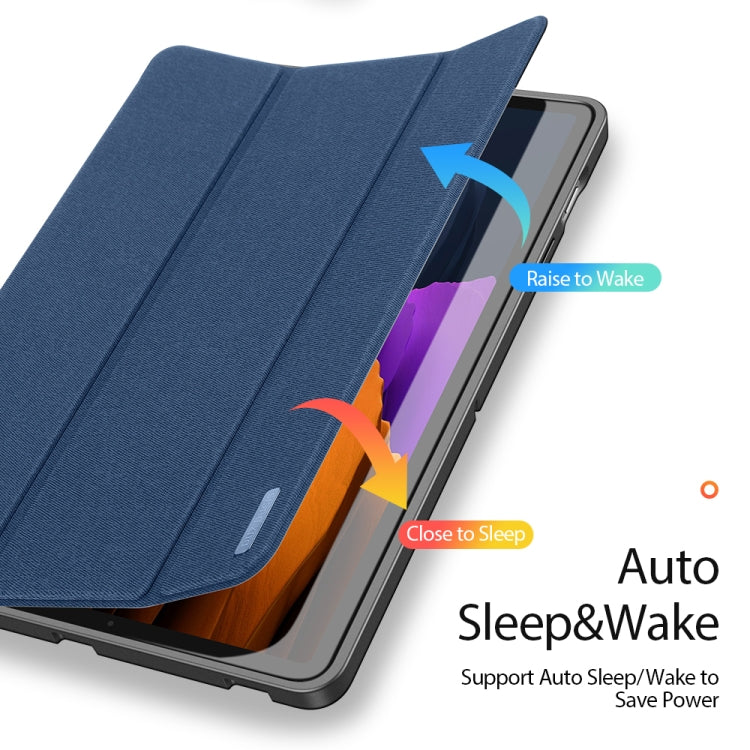 For Samsung Galaxy Tab S7 11 inch DUX DUCIS Domo Series Horizontal Flip Magnetic PU Leather Case with Three-folding Holder & Sleep / Wake-up Function & Pen Slot(Blue) - Other Galaxy Tab PC by DUX DUCIS | Online Shopping UK | buy2fix