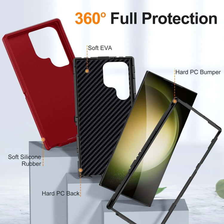 For Samsung Galaxy S24 Ultra 5G Life Waterproof Rugged Phone Case(Red + Black) - Galaxy S24 Ultra 5G Cases by buy2fix | Online Shopping UK | buy2fix