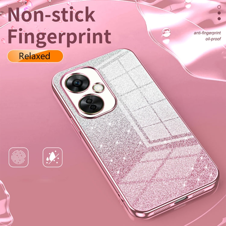 For OnePlus 11 Gradient Glitter Powder Electroplated Phone Case(Pink) - OnePlus Cases by buy2fix | Online Shopping UK | buy2fix