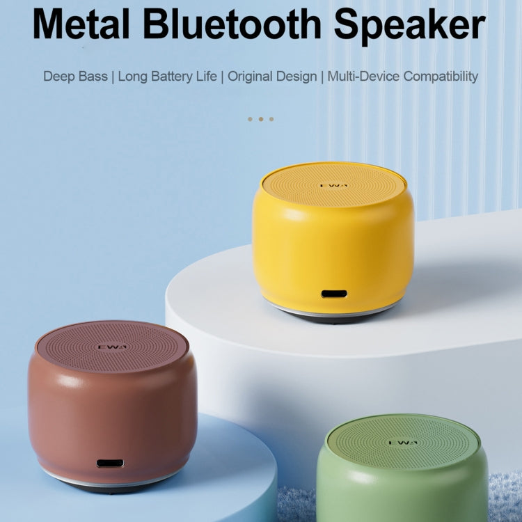 EWA A126 Mini Bluetooth 5.0 Bass Radiator Metal Speaker(Green) - Mini Speaker by EWA | Online Shopping UK | buy2fix