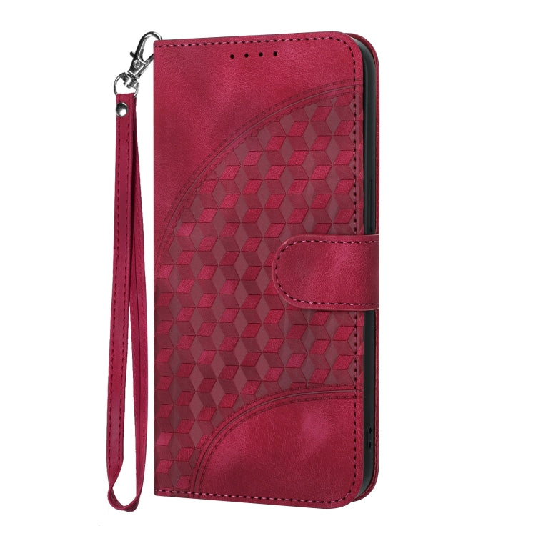 For Samsung Galaxy S21+ 5G YX0060 Elephant Head Embossed Phone Leather Case with Lanyard(Rose Red) - Galaxy S21+ 5G Cases by buy2fix | Online Shopping UK | buy2fix