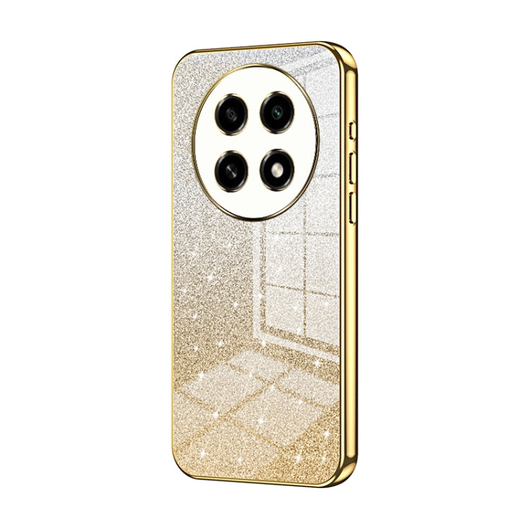 For OPPO A2 Pro Gradient Glitter Powder Electroplated Phone Case(Gold) - A2 Pro Cases by buy2fix | Online Shopping UK | buy2fix