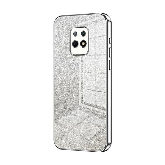 For Xiaomi Redmi 10X 5G Gradient Glitter Powder Electroplated Phone Case(Silver) - Xiaomi Cases by buy2fix | Online Shopping UK | buy2fix