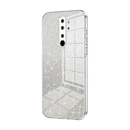 For Xiaomi Redmi Note 8 Pro Gradient Glitter Powder Electroplated Phone Case(Transparent) - Xiaomi Cases by buy2fix | Online Shopping UK | buy2fix