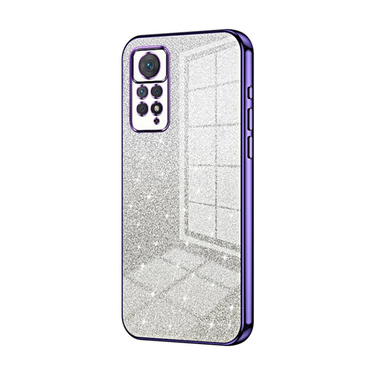 For Xiaomi Redmi Note 11 Pro 4G/5G Global Gradient Glitter Powder Electroplated Phone Case(Purple) - Xiaomi Cases by buy2fix | Online Shopping UK | buy2fix