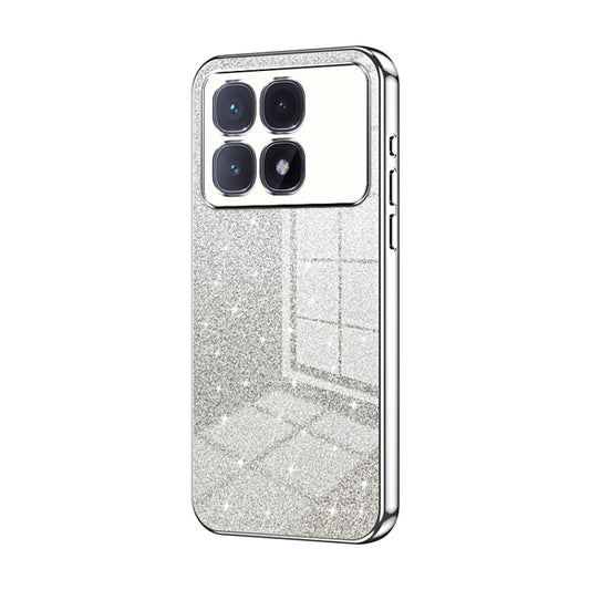 For Xiaomi Redmi K70 Ultra Gradient Glitter Powder Electroplated Phone Case(Silver) - Xiaomi Cases by buy2fix | Online Shopping UK | buy2fix