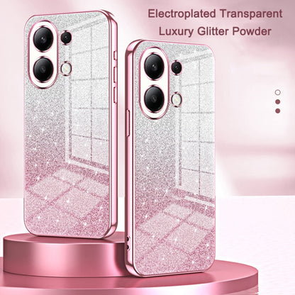 For Xiaomi Redmi Note 13 Pro 4G Gradient Glitter Powder Electroplated Phone Case(Pink) - Note 13 Pro Cases by buy2fix | Online Shopping UK | buy2fix